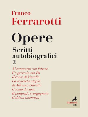 cover image of Opere. Scritti Autobiografici 2